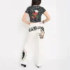 Bat Skull Embroidered Low Waist Bootcut Jeans Bat Skull Embroidered Low Waist Bootcut Jeans