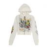 Brave Eagle Cropped Hoodie – White Brave Eagle Cropped Hoodie – White
