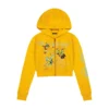 Butterflies Cropped Hoodie – Marigold Butterflies Cropped Hoodie – Marigold