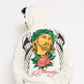 Christ Cross Rhinestone Boxy Zip Hoodie