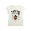 Cross Heart Rhinestone Fitted Tee Cross Heart Rhinestone Fitted Tee
