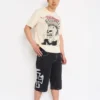 Crosses Rhinestone Mens Long Denim Shorts Crosses Rhinestone Mens Long Denim Shorts
