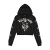 Crosses Zip Front Rhinestone Hoodie Crosses Zip Front Rhinestone Hoodie