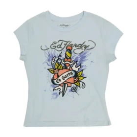 Dagger Heart Cap Sleeve Fitted Tee