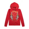 Dagger Roses Long Fleece Hoodie Dagger Roses Long Fleece Hoodie
