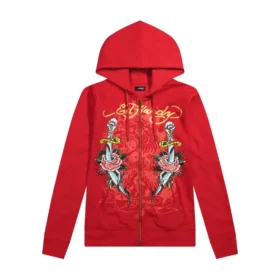 Dagger Roses Long Fleece Hoodie