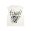 Demon Head Rhinestone Boxy Cropped Tee Demon Head Rhinestone Boxy Cropped Tee