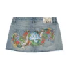 Dragon Denim Mini Skirt