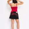 Dragons Rhinestone Denim Mini Skirt Dragons Rhinestone Denim Mini Skirt