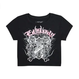 Flame Cross Baby Tee