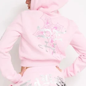 Flame Cross Zip Front Hoodie