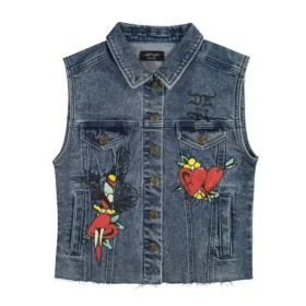 Heart Cross Trucker Denim Vest Heart Cross Trucker Denim Vest