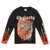 Limited Edition Rhinestone Fire Tiger Ls Tee Limited Edition Rhinestone Fire Tiger Ls Tee