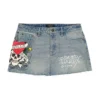 LKS Skull Denim Mini Skirt LKS Skull Denim Mini Skirt