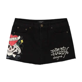LKS Skull Denim Skirt