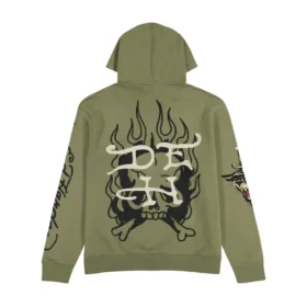 lks skull hoodie light olive 2 280x280 - LKS Skull Hoodie - Light Olive