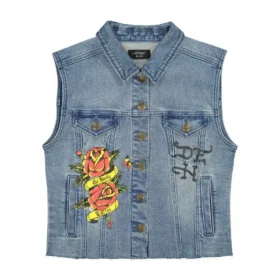 LKS Skull Trucker Denim Vest