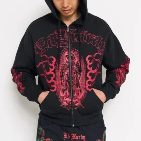 Mary Dragons Rhinestone Boxy Zip Hoodie Mary Dragons Rhinestone Boxy Zip Hoodie
