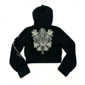 Mary Hooded Sherpa Zip Up Jacket Mary Hooded Sherpa Zip Up Jacket