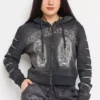 Mary Relaxed Zip Front Hoodie Mary Relaxed Zip Front Hoodie