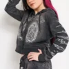 Mary Relaxed Zip Front Hoodie Mary Relaxed Zip Front Hoodie