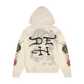 Panther Flame Rhinestone Boxy Fleece Hoodie