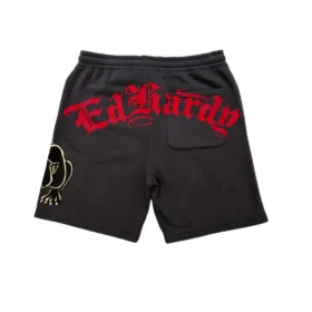 Panther Skull Fleece Short – Charcoal