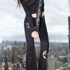 Panther Snake LS/Fold Over Yoga Pants