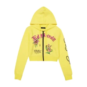 Phoenix Cropped Hoodie – Lemon