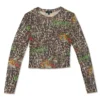 Power Mesh Tiger Leopard L/S
