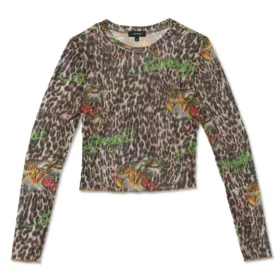 Power Mesh Tiger Leopard L/S