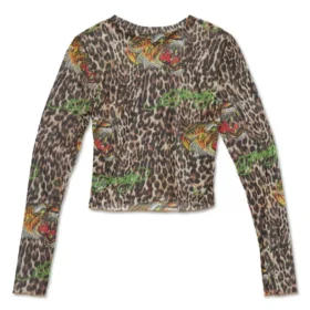 Power Mesh Tiger Leopard L/S