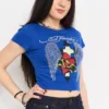 Sacred Heart Wings Rhinestone Baby Tee Sacred Heart Wings Rhinestone Baby Tee