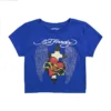 Sacred Heart Wings Rhinestone Baby Tee Sacred Heart Wings Rhinestone Baby Tee