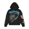 Skulls Boxy Rhinestone Fleece Hoodie Skulls Boxy Rhinestone Fleece Hoodie