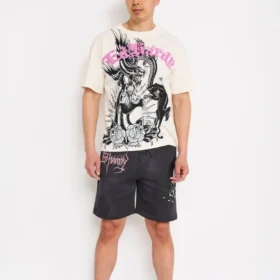 Spider Skull Fleece Shorts