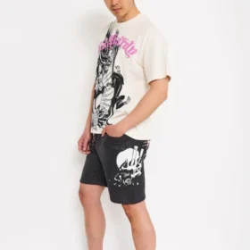 Spider Skull Fleece Shorts