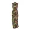 Tattoo Collage Print Mesh Maxi Dress Tattoo Collage Print Mesh Maxi Dress