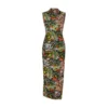Tattoo Collage Print Mesh Maxi Dress Tattoo Collage Print Mesh Maxi Dress