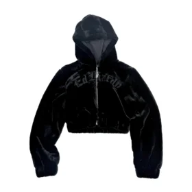 Tiger Flame Faux Fur Hooded Jacket