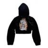 Tiger Flame Faux Fur Hooded Jacket Tiger Flame Faux Fur Hooded Jacket