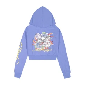 Tiger Lotus Zip Front Hoodie