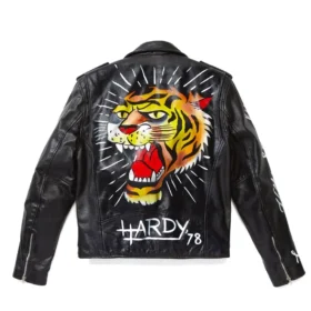 Tiger Painted Leather Jacket – Custom