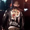 Tiger Painted Leather Jacket – Custom