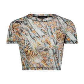 Tiger Print Mesh Shirt